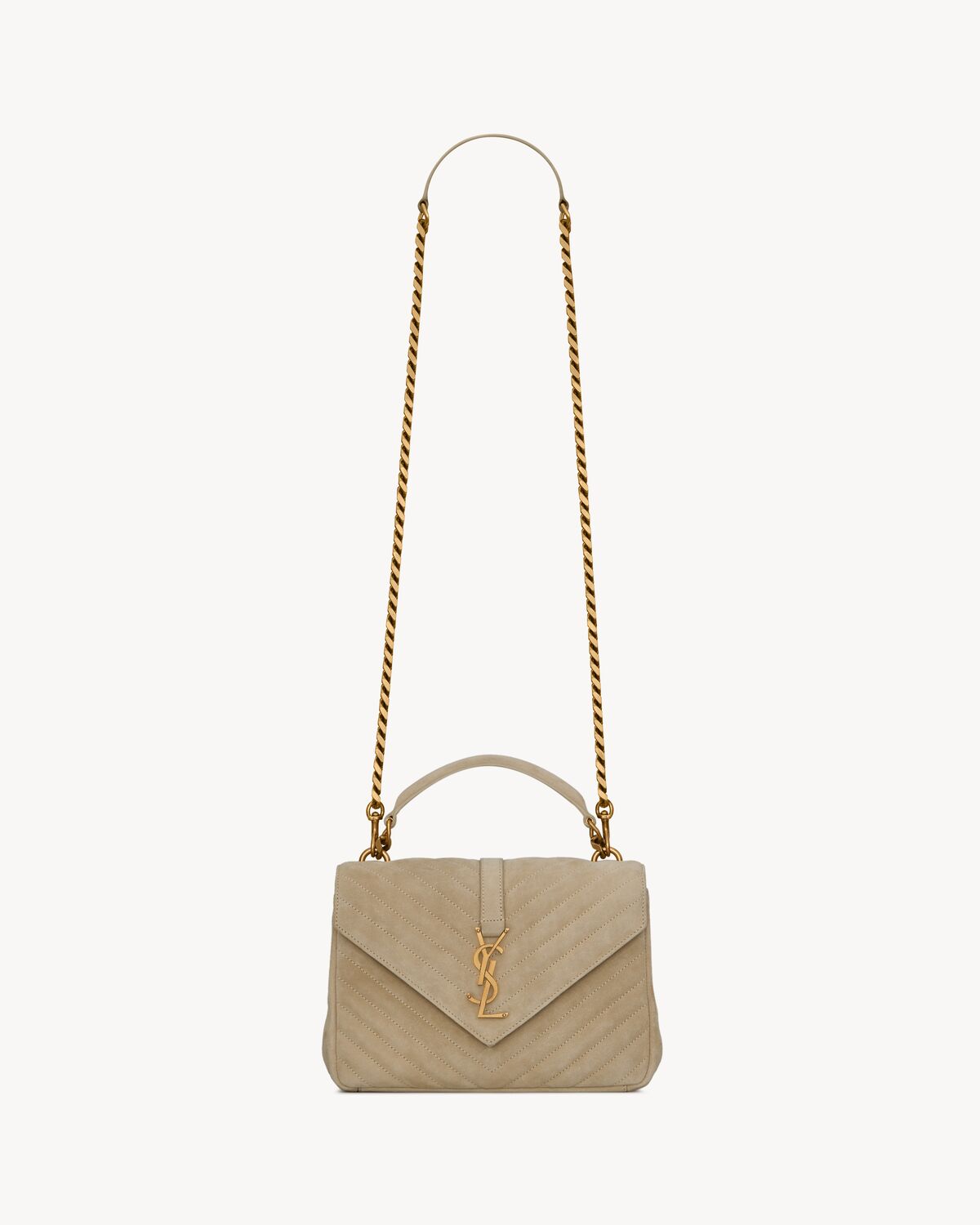Replicate YSL College Medium in Quilted Suede(1:1 replica)