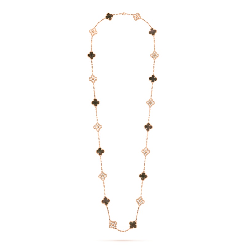 Replicate Vintage Alhambra long necklace, 20 motifs(1:1 replica)
