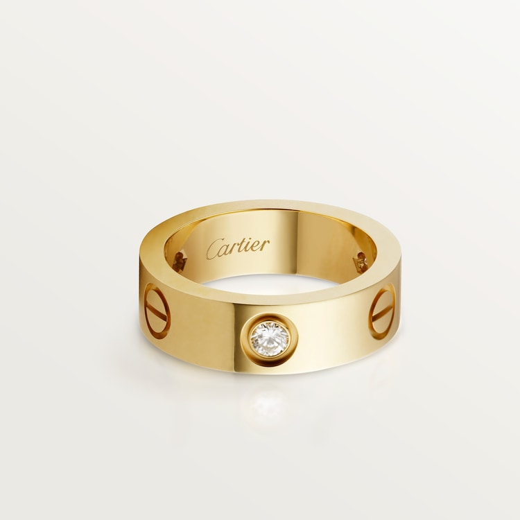 Replicate LOVE ring, classic model, 3 diamonds(1:1 replica)