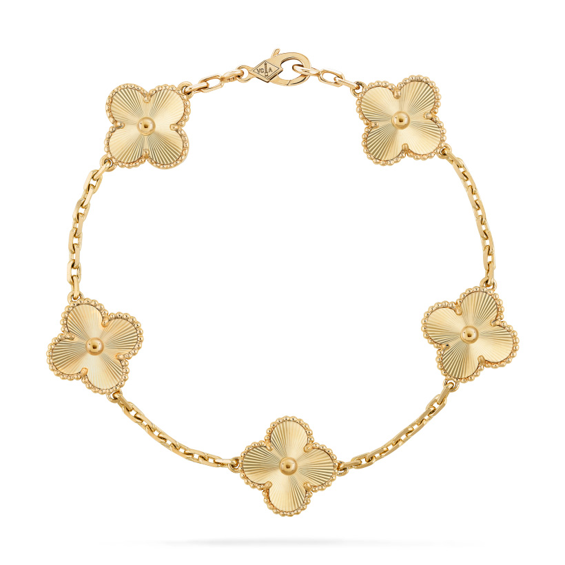 Replicate Vintage Alhambra bracelet, 5 motifs(1:1 replica)