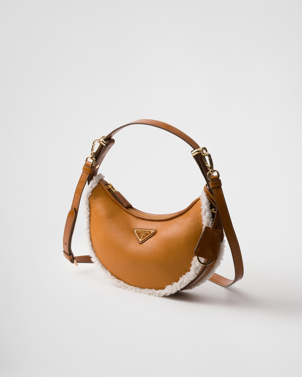 Replicate Prada Arqué Small Shearling Shoulder Bag(1:1 replica)