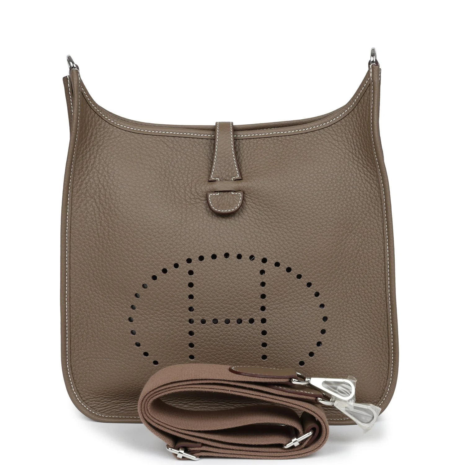 Replicate Hermes Evelyne PM Etoupe Clemence Palladium Hardware(1:1 replica)