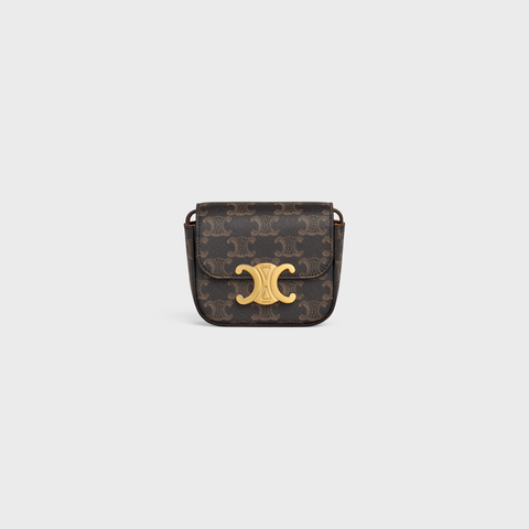 Replicate MINI CLAUDE IN TRIOMPHE CANVAS AND CALFSKIN TAN(1:1 replica)