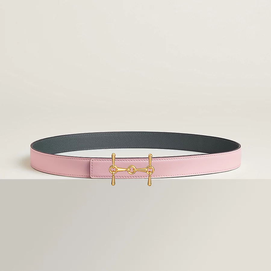 Replicate H Equestre belt buckle   Reversible leather strap 24 mm(1:1 replica)