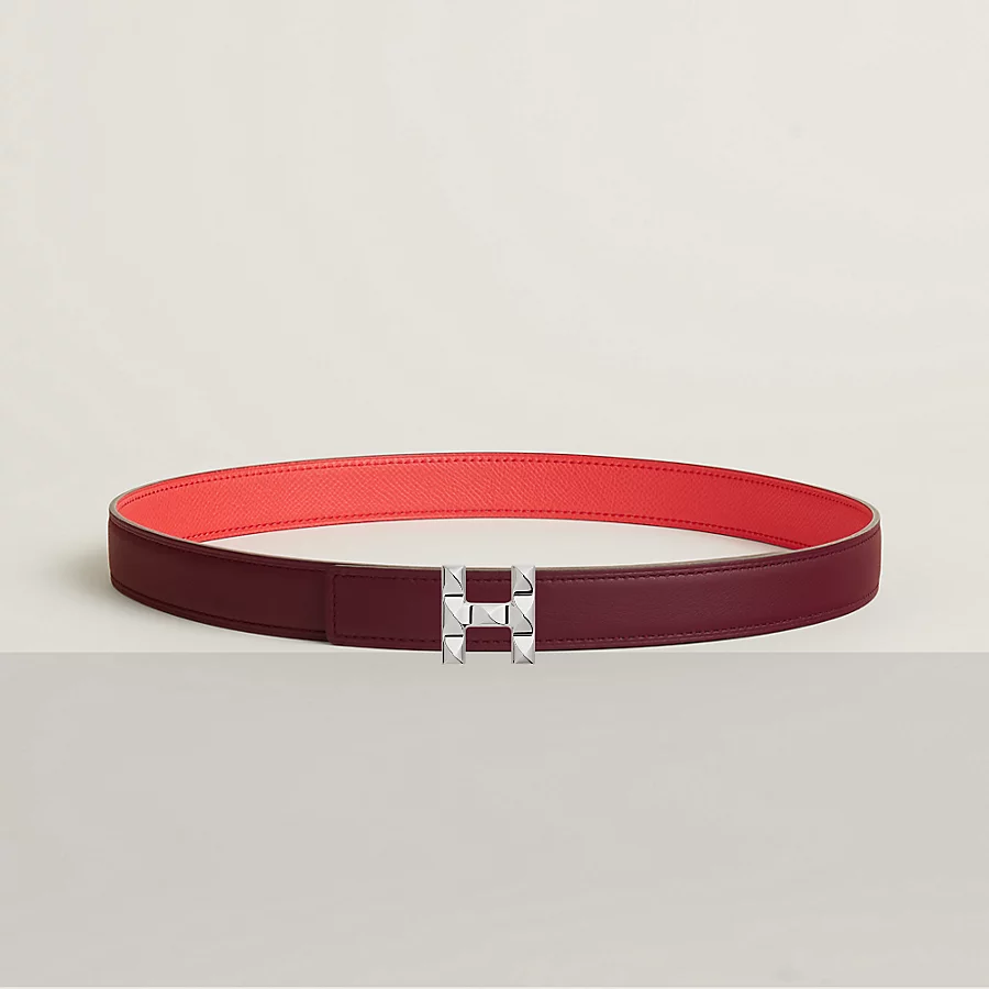 Replicate H Infini belt buckle   Reversible leather strap 24 mm(1:1 replica)