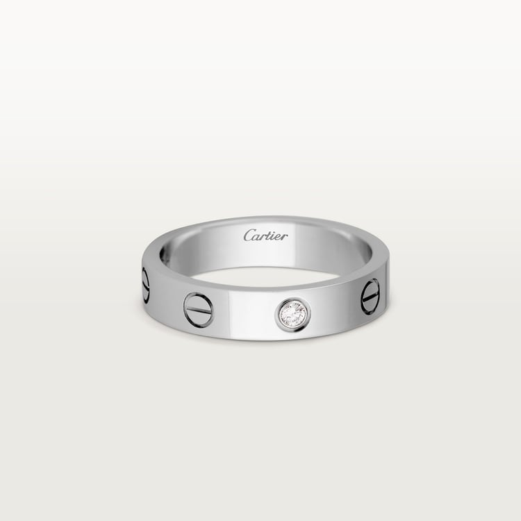 Replicate LOVE ring, small model, 1 diamond(1:1 replica)