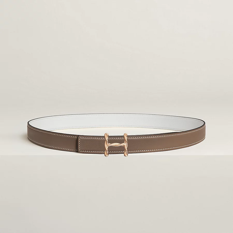 Replicate H Torsade belt buckle   Reversible leather strap 24 mm(1:1 replica)