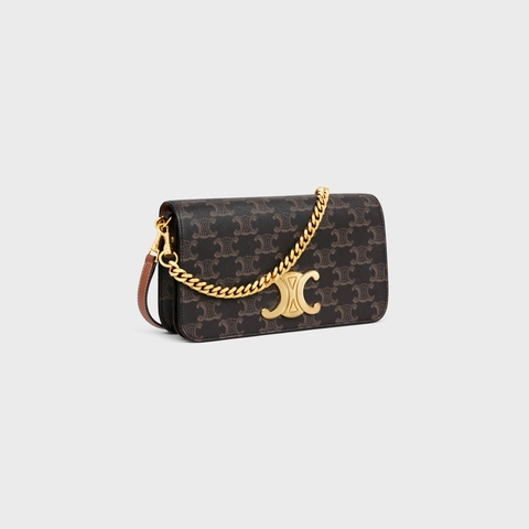 Replicate MULTIPOCHETTE IN TRIOMPHE CANVAS AND CALFSKIN TAN(1:1 replica)