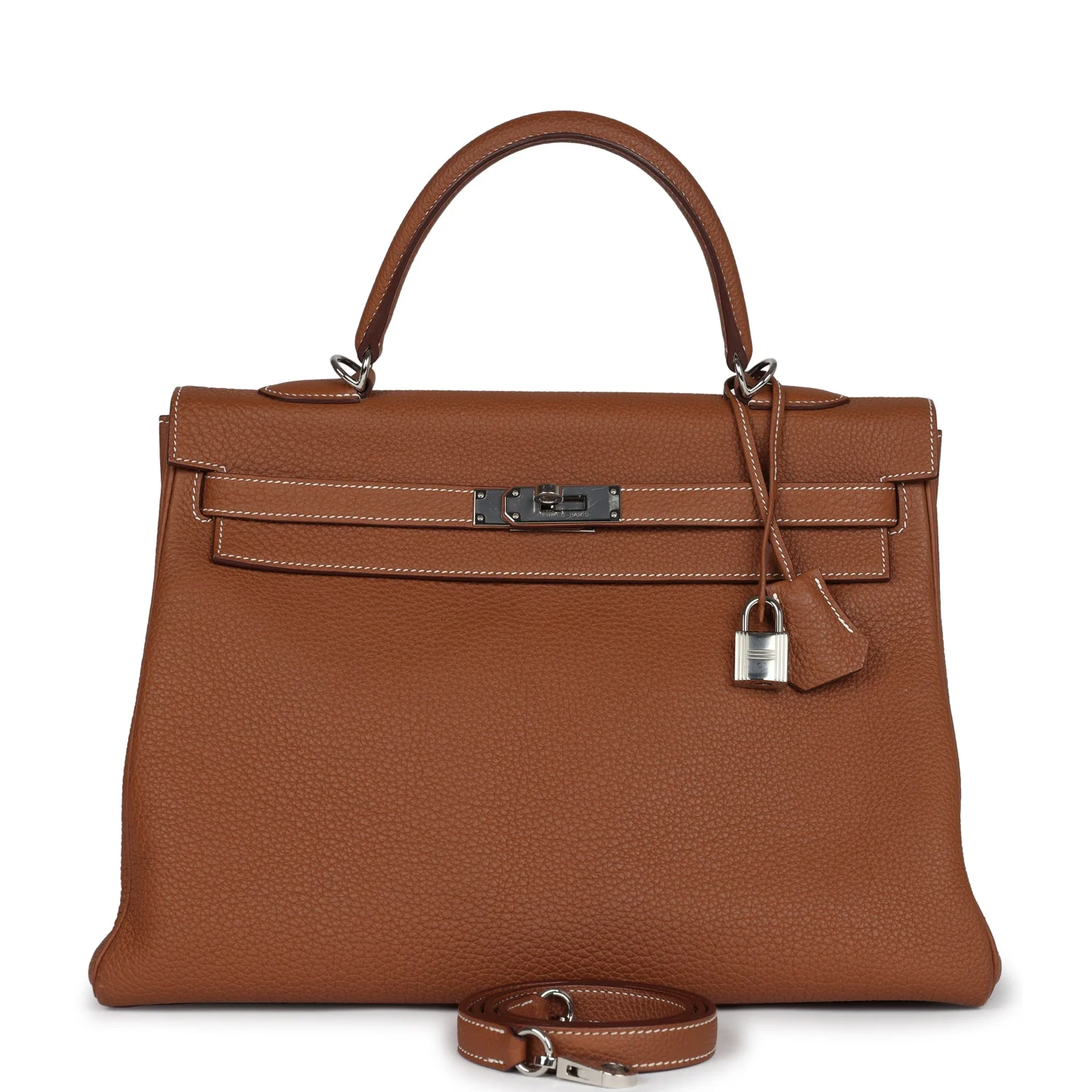 Replicate Hermes Kelly Retourne 35 Gold Togo Palladium Hardware(1:1 replica)
