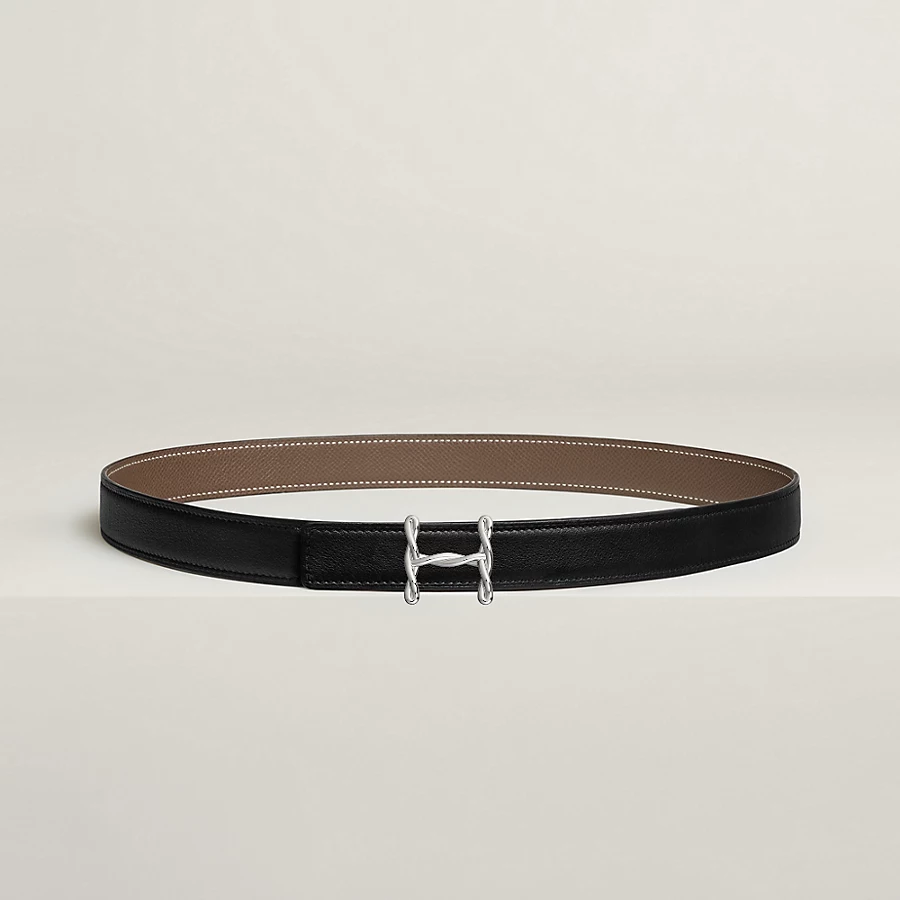 Replicate H Torsade belt buckle   Reversible leather strap 24 mm(1:1 replica)