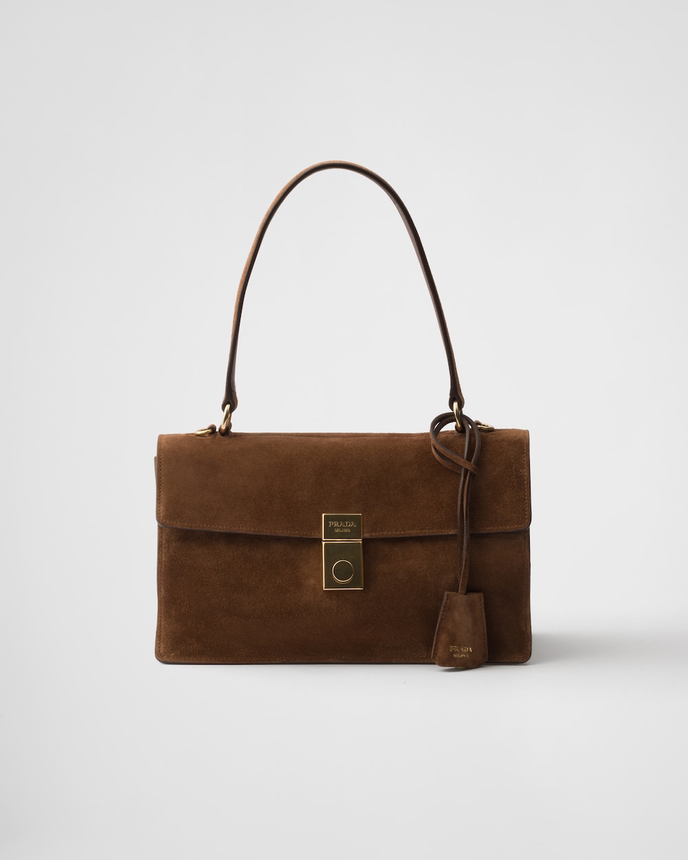 Replicate Prada Soft Sound Medium Suede Shoulder Bag(1:1 replica)