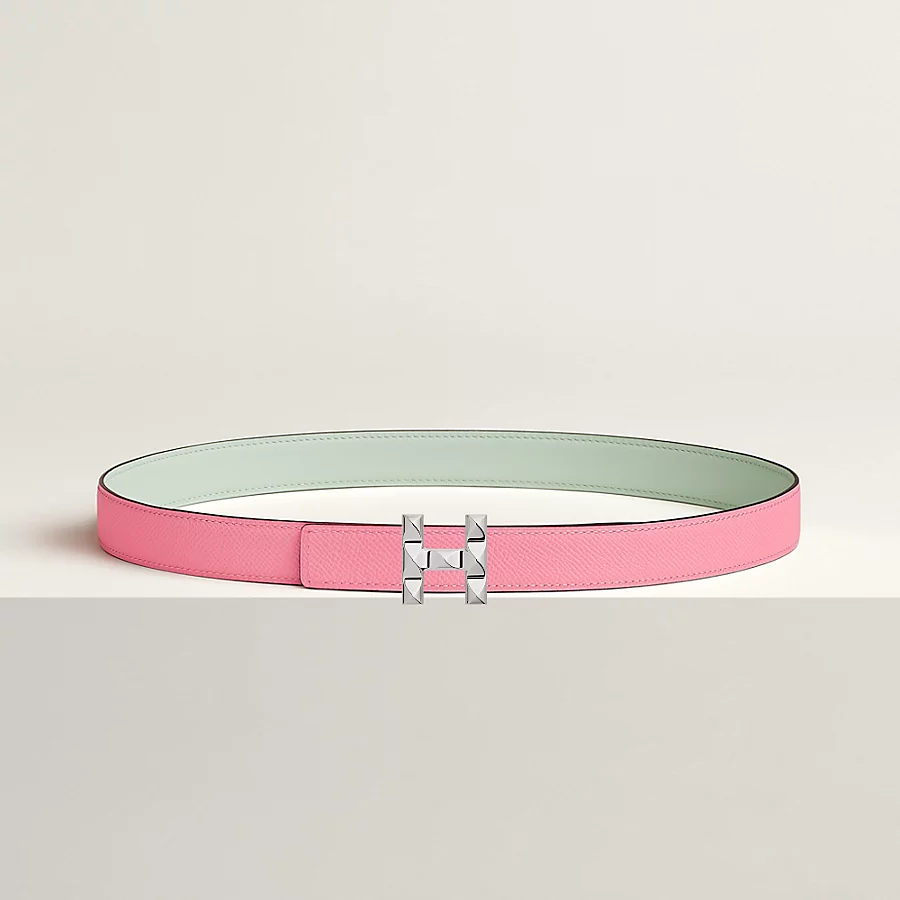 Replicate H Infini belt buckle   Reversible leather strap 24 mm(1:1 replica)