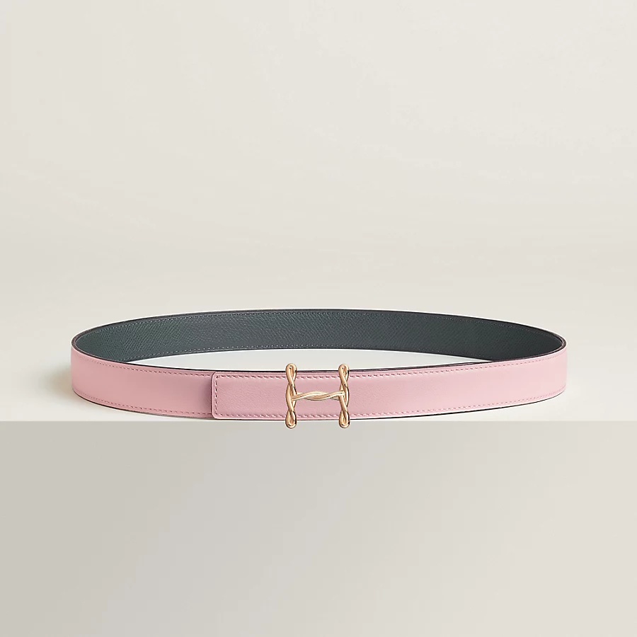 Replicate H Torsade belt buckle   Reversible leather strap 24 mm(1:1 replica)