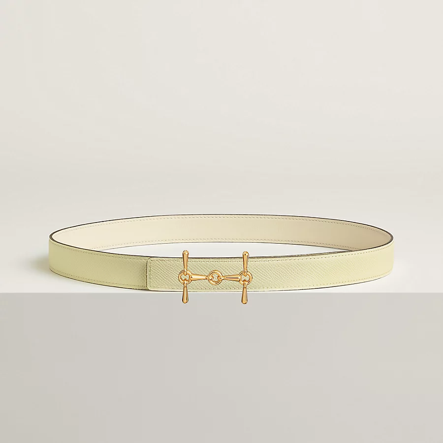 Replicate H Equestre belt buckle   Reversible leather strap 24 mm(1:1 replica)
