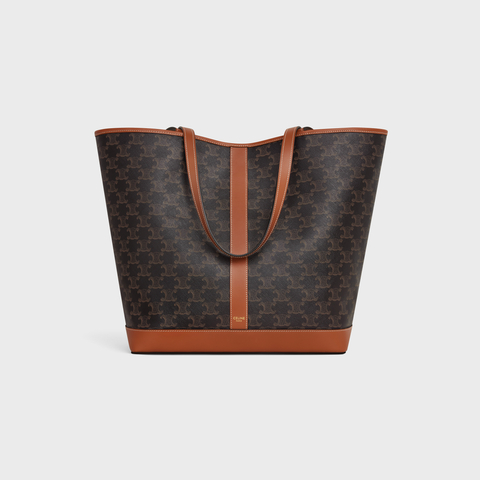 Replicate MEDIUM CABAS IN TRIOMPHE CANVAS AND CALFSKIN TAN(1:1 replica)