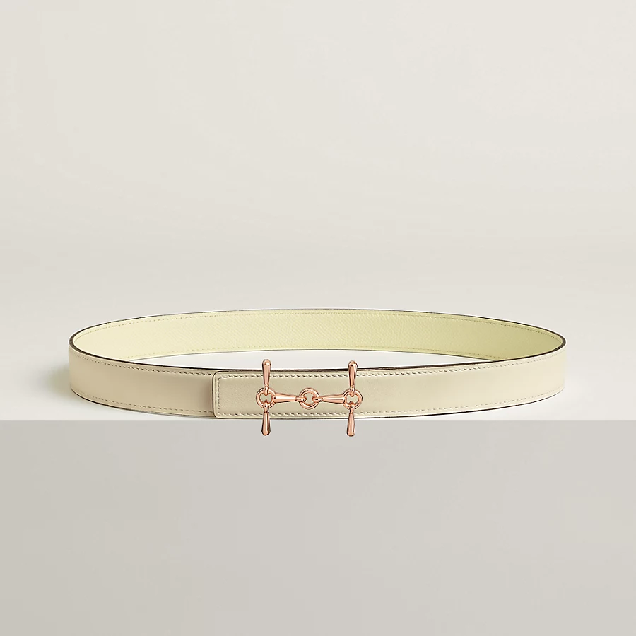 Replicate H Equestre belt buckle   Reversible leather strap 24 mm(1:1 replica)
