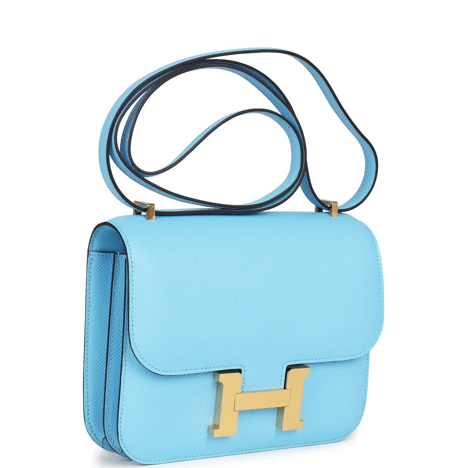 Replicate Hermes Constance 18 Celeste Epsom Gold Hardware(1:1 replica)