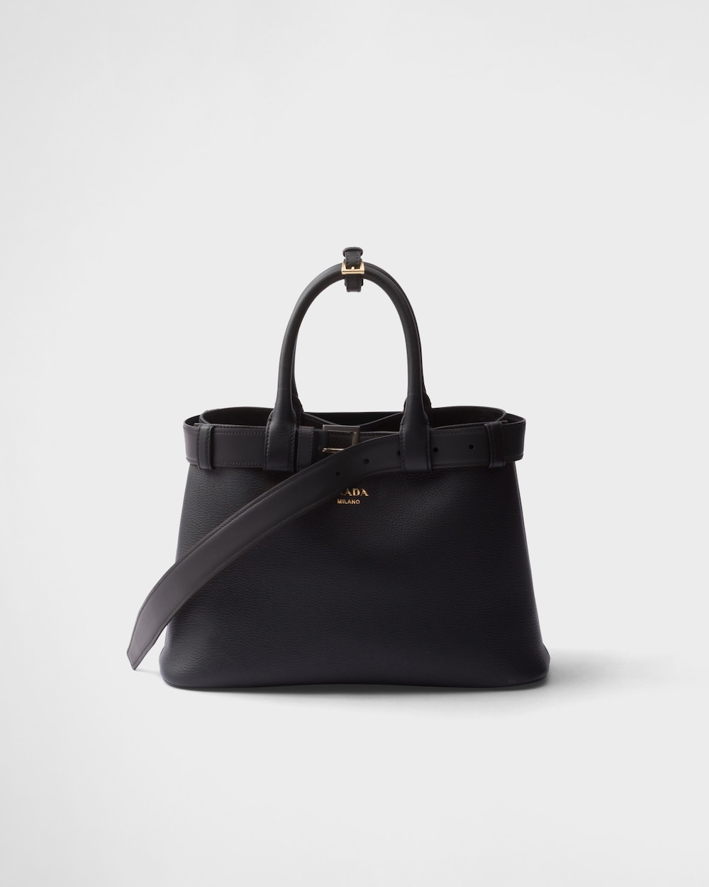 Replicate Prada Buckle Small Leather Handbag With Belt(1:1 replica)