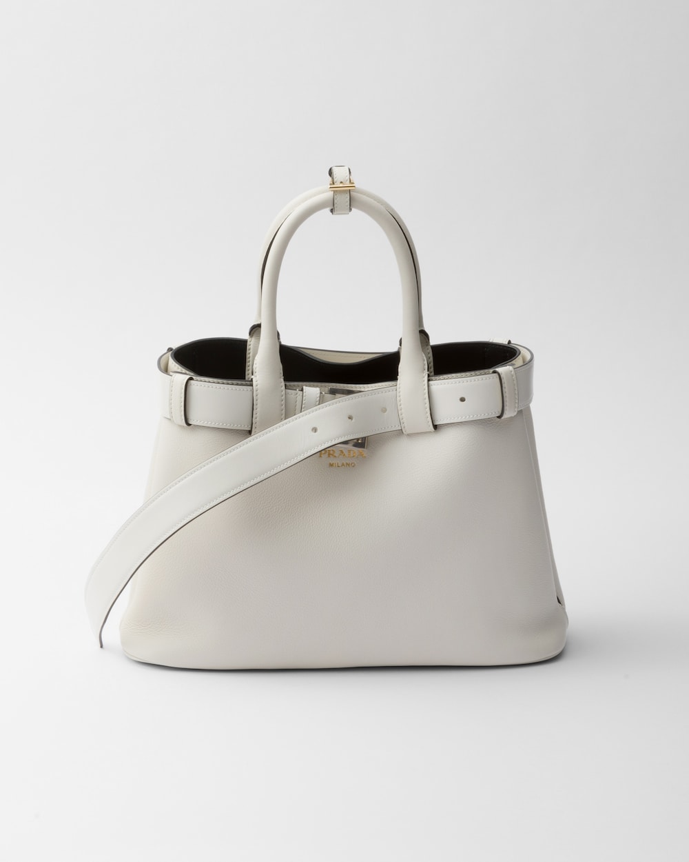 Replicate Prada Buckle Small Leather Handbag With Belt(1:1 replica)