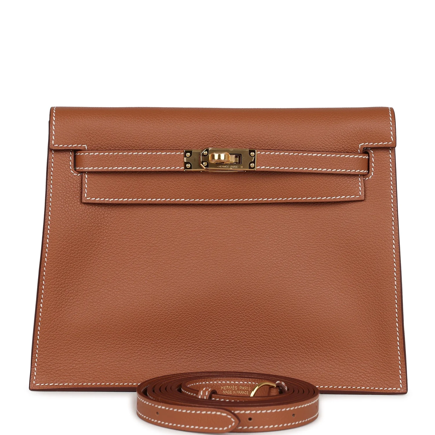 Replicate Hermes Kelly Danse Gold Verso Evercolor Gold Hardware(1:1 replica)