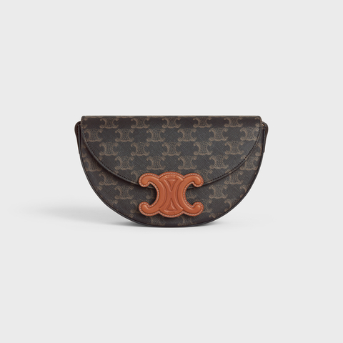 Replicate BESACE CUIR TRIOMPHE IN TRIOMPHE CANVAS AND CALFSKIN TAN(1:1 replica)