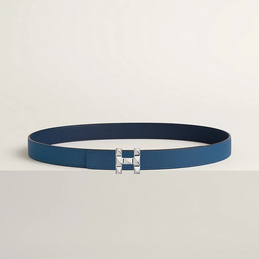 Replicate H Infini belt buckle   Reversible leather strap 24 mm(1:1 replica)