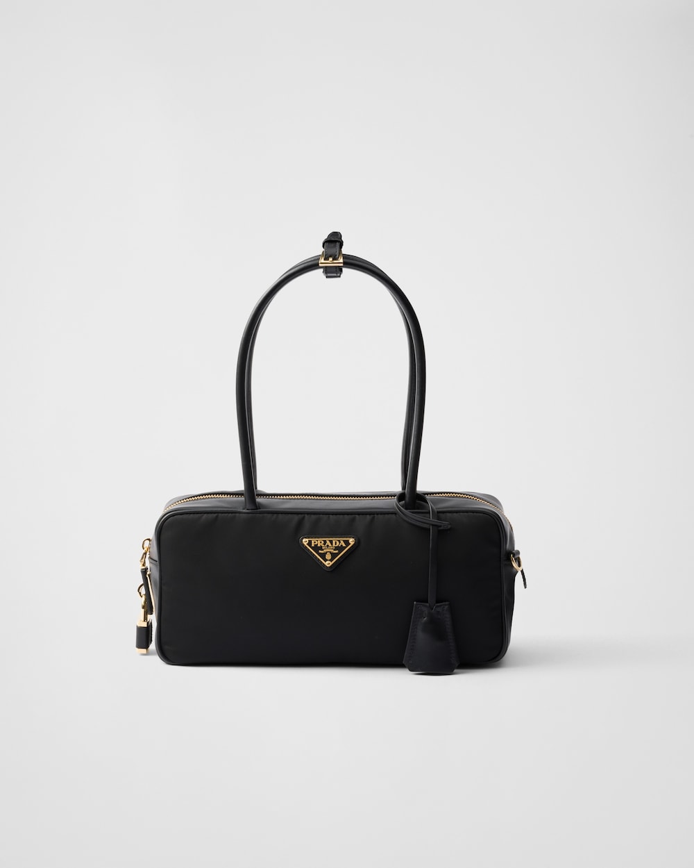 Replicate Re-Nylon and Leather Small Top-Handle Bag With Padlock(1:1 replica)