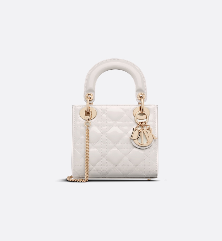 Replicate Dior Mini Dioriviera Lady Dior Bag   Patent Leather(1:1 replica)