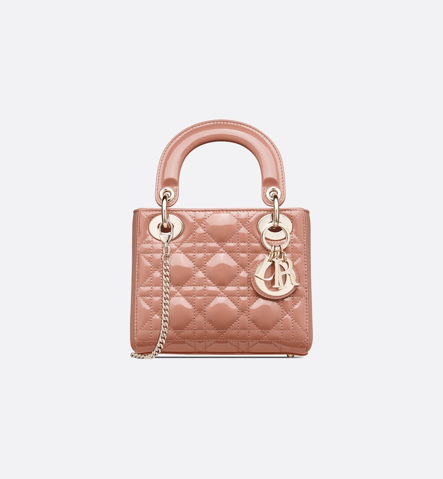 Replicate Dior Mini Dioriviera Lady Dior Bag   Patent Leather(1:1 replica)