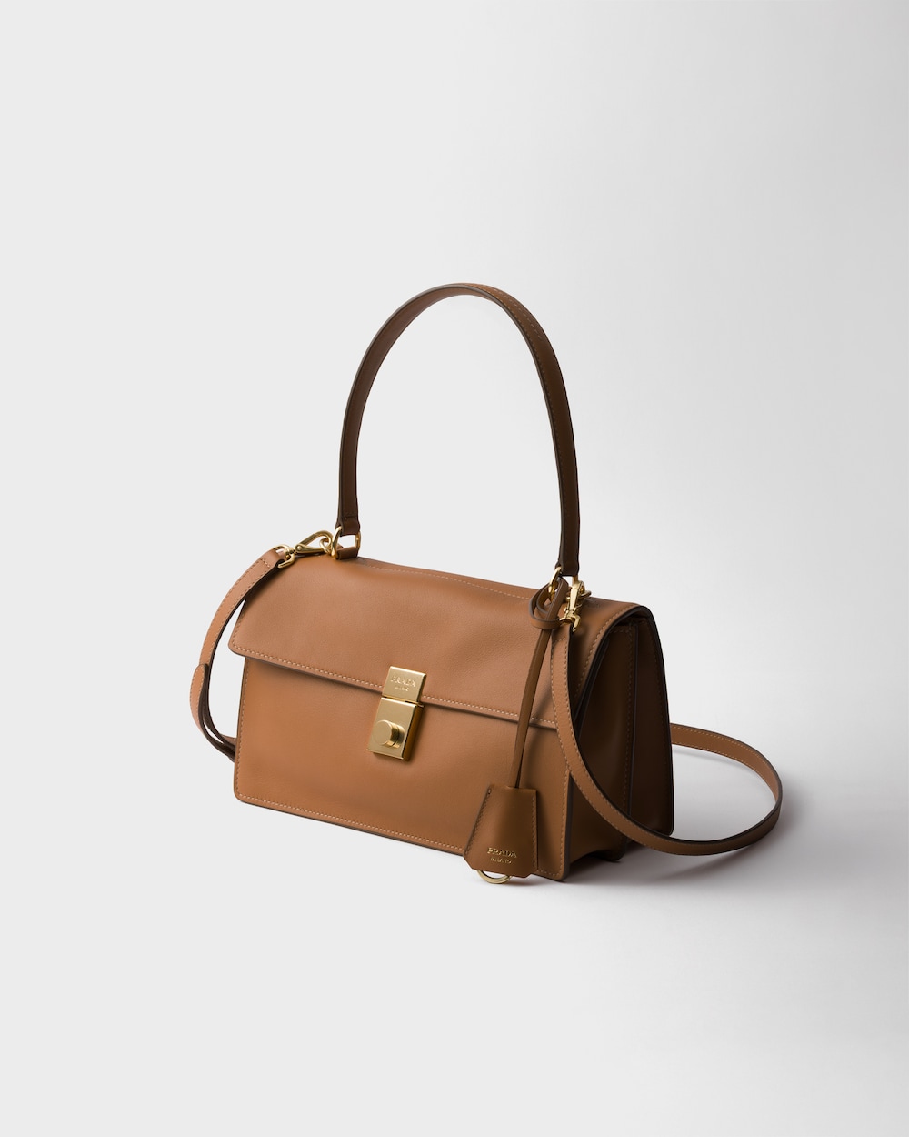 Replicate Prada Soft Sound Medium Leather Shoulder Bag(1:1 replica)