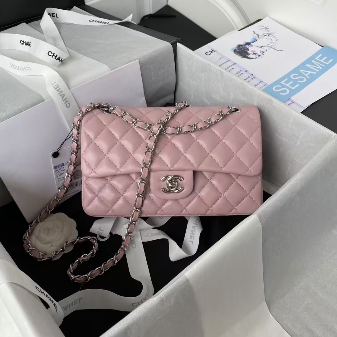 Replicate Chanel Small Classic Handbag Silver Hardware(1:1 replica)