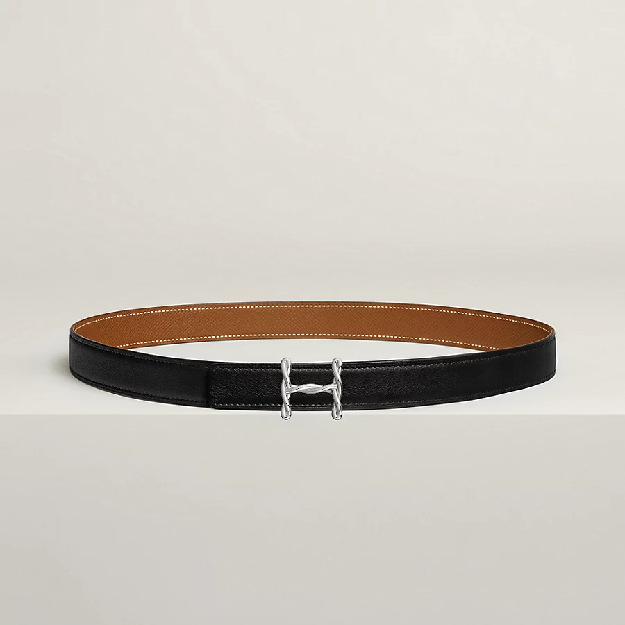 Replicate H Torsade belt buckle   Reversible leather strap 24 mm(1:1 replica)