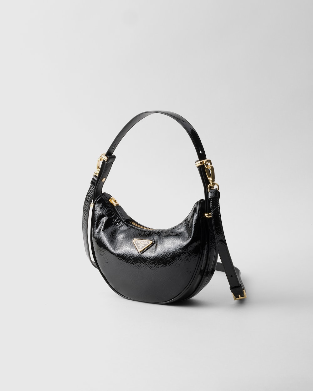Replicate Prada Arqué Naplak Patent Leather Shoulder Bag(1:1 replica)