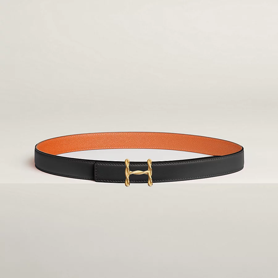 Replicate H Torsade belt buckle   Reversible leather strap 24 mm(1:1 replica)