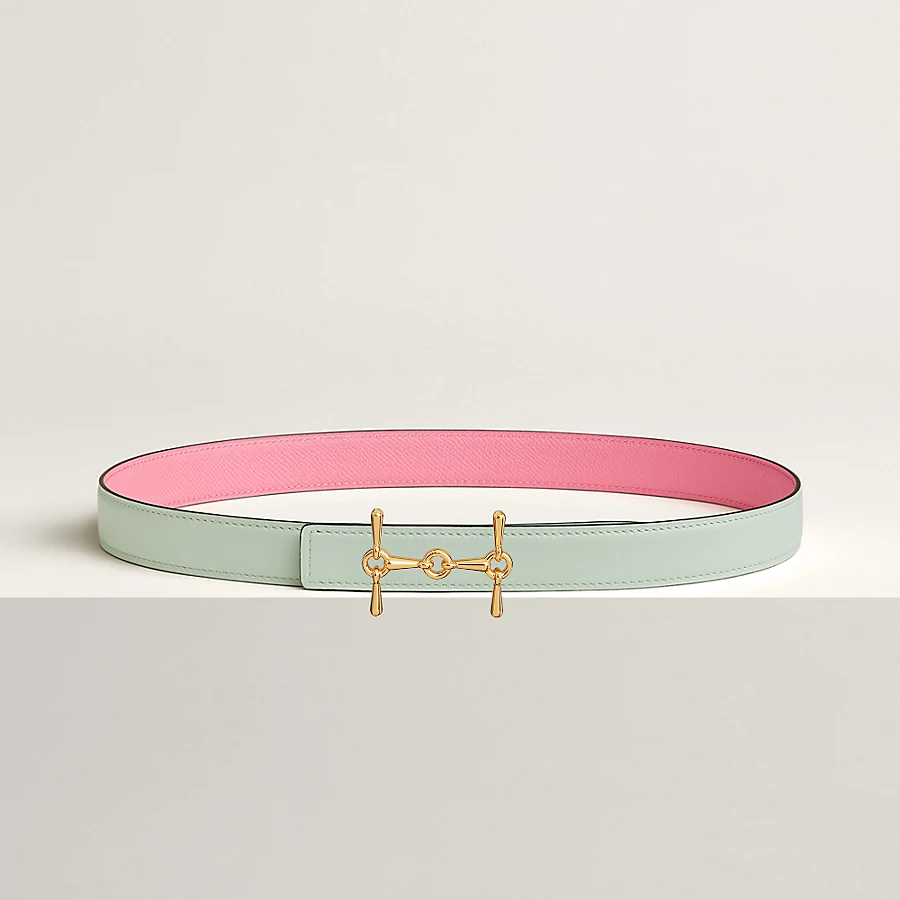Replicate H Equestre belt buckle   Reversible leather strap 24 mm(1:1 replica)