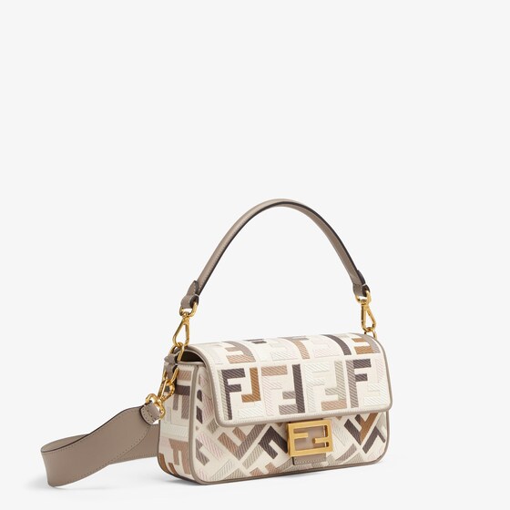 Replicate Baguette Canvas Bag With Multicolor FF Embroidery(1:1 replica)