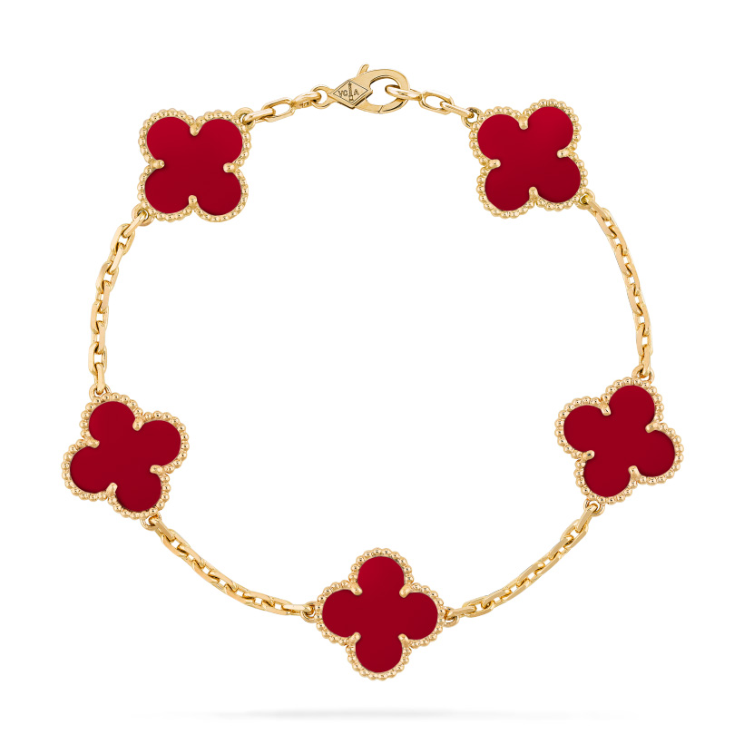 Replicate Vintage Alhambra bracelet, 5 motifs(1:1 replica)