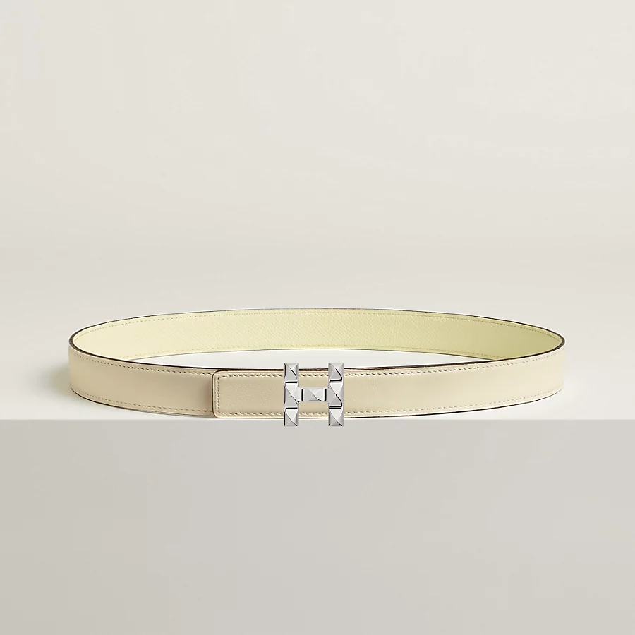Replicate H Infini belt buckle   Reversible leather strap 24 mm(1:1 replica)