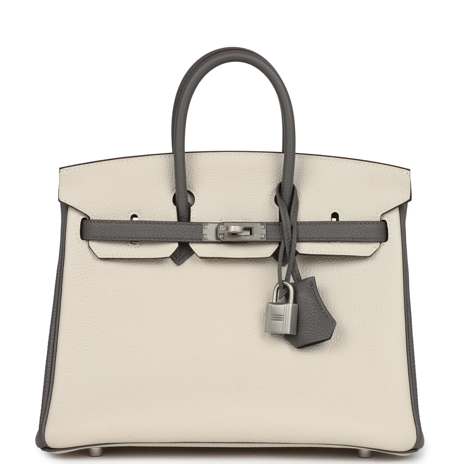 Replicate Hermes Special Order (HSS) Birkin 25 Beton and Etain Togo Brushed Palladium Hardware(1:1 replica)