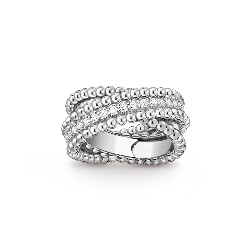 Replicate Perlée diamonds duo ring(1:1 replica)