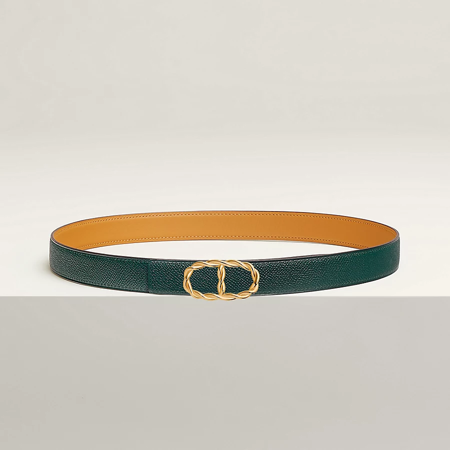 Replicate Maillon Torsade belt buckle   Reversible leather strap 24 mm(1:1 replica)