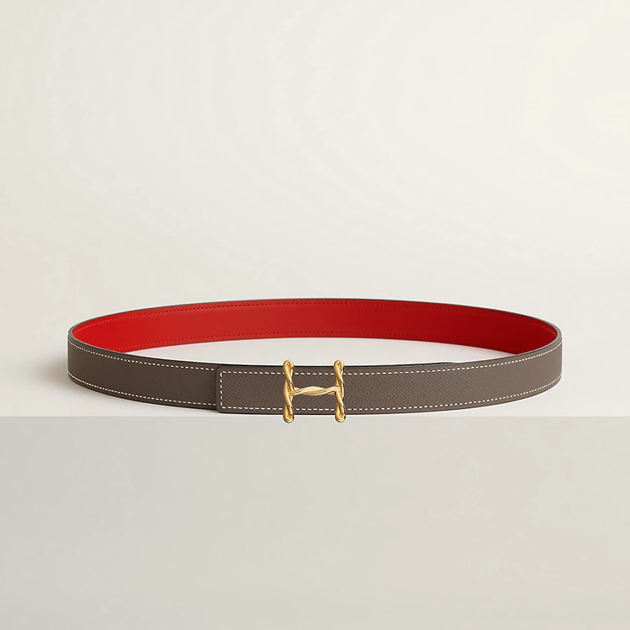 Replicate H Torsade belt buckle   Reversible leather strap 24 mm(1:1 replica)