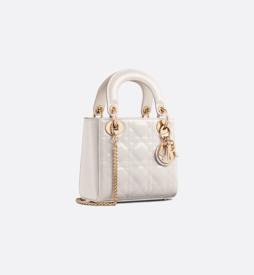 Replicate Dior Mini Dioriviera Lady Dior Bag   Patent Leather(1:1 replica)