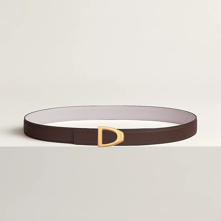 Replicate Cavaliere belt buckle   Reversible leather strap 24 mm(1:1 replica)