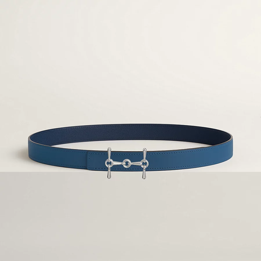 Replicate H Equestre belt buckle   Reversible leather strap 24 mm(1:1 replica)