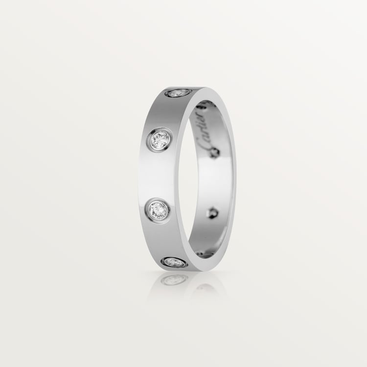 Replicate LOVE ring, small model, 8 diamonds(1:1 replica)