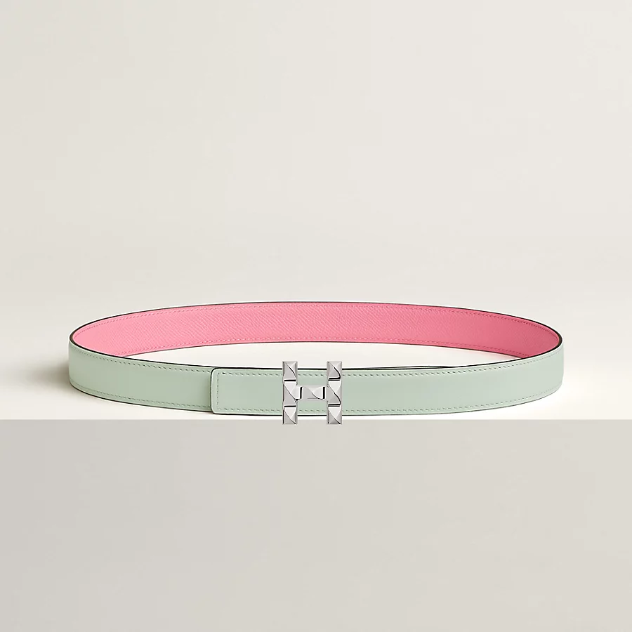 Replicate H Infini belt buckle   Reversible leather strap 24 mm(1:1 replica)