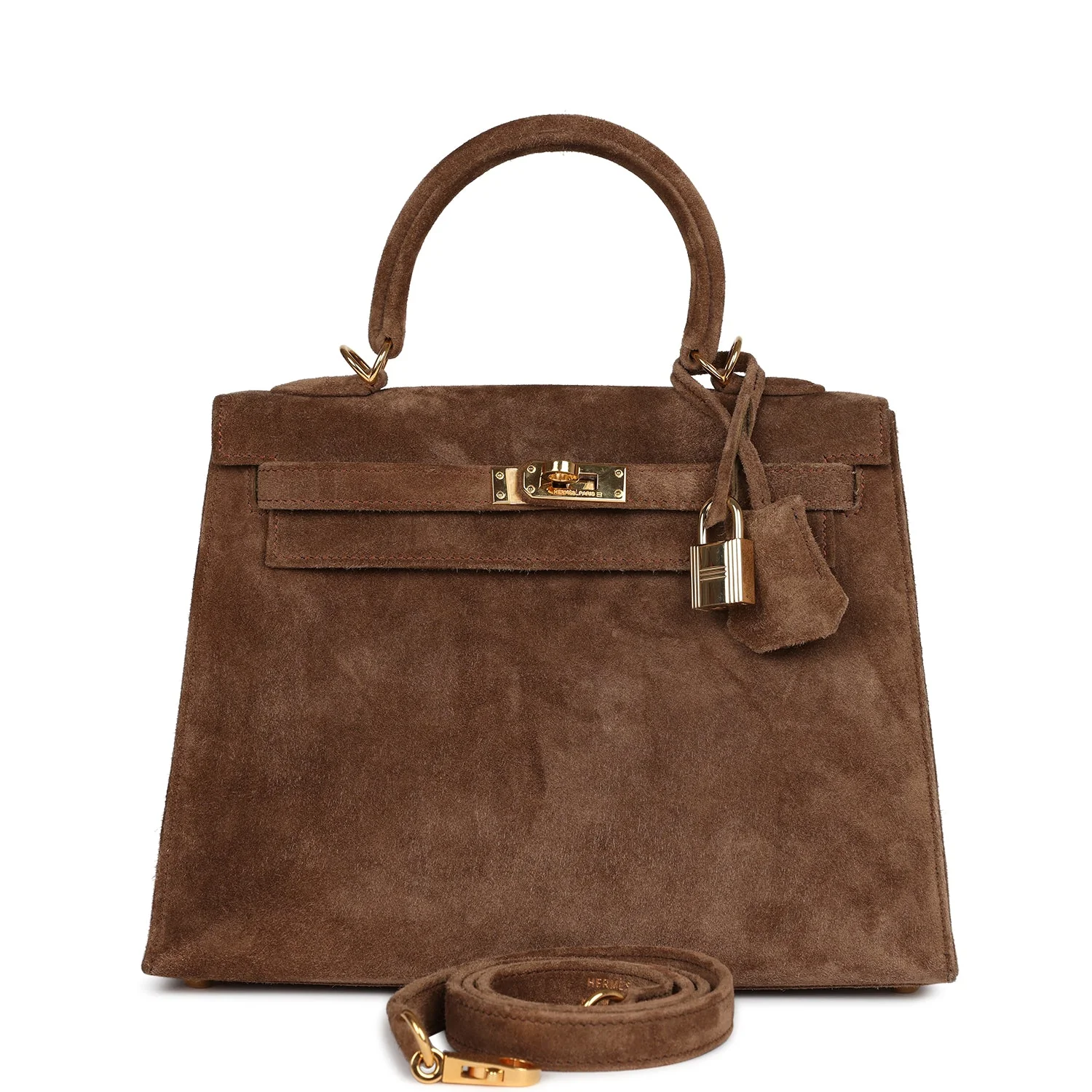 Replicate Vintage Hermes Kelly 25 Brown Doblis Gold Hardware(1:1 replica)