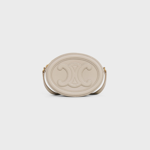 Replicate CROSSBODY OVAL PURSE CUIR TRIOMPHE IN SMOOTH CALFSKIN TRENCH(1:1 replica)