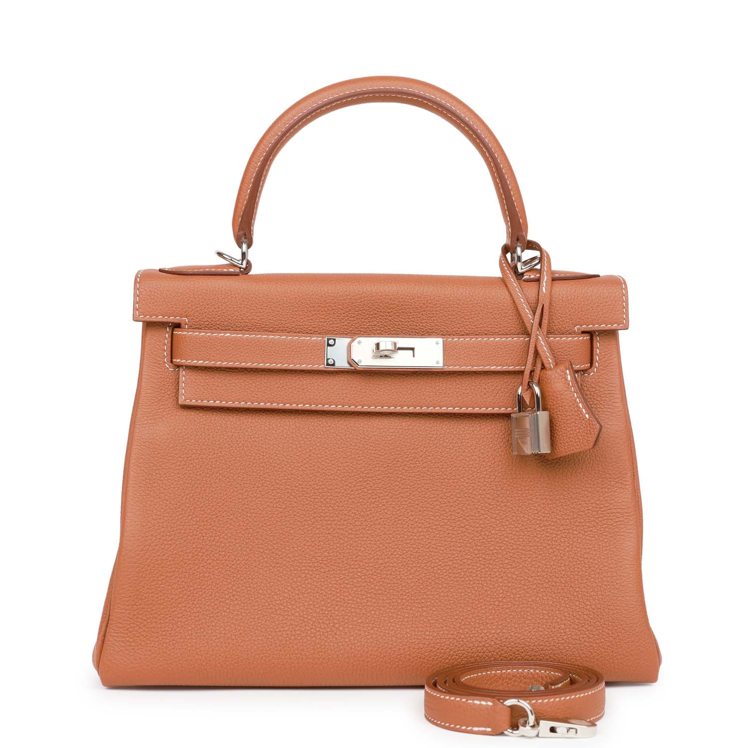 Replicate Hermes Kelly Retourne 28 Gold Togo Palladium Hardware(1:1 replica)